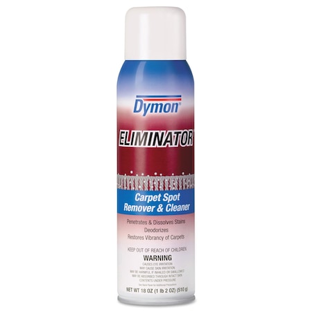 Dymon Eliminator Carpet Spot & Stain Remover, 18oz, Aerosol, PK12 10620